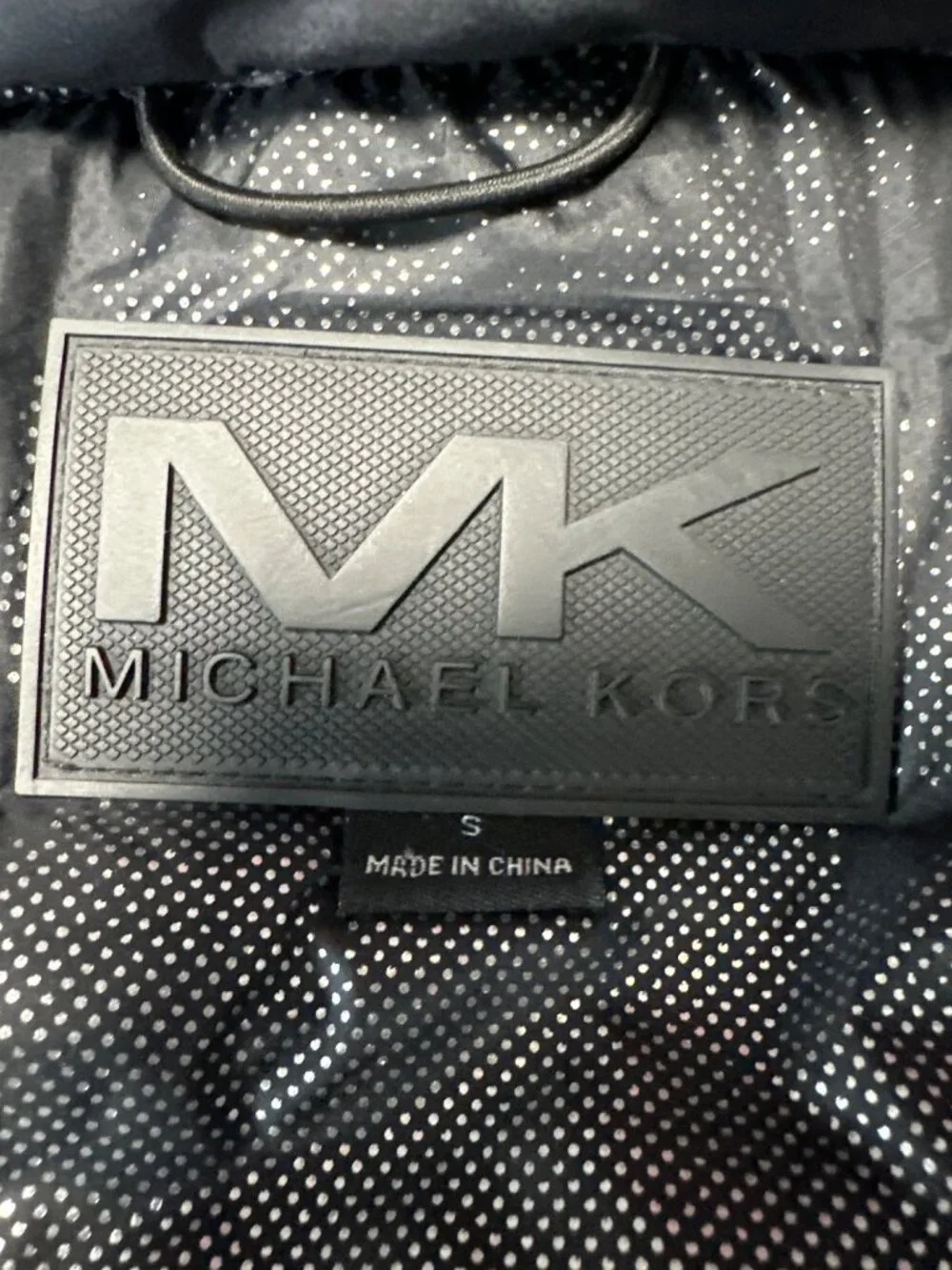Michael Kors Black Hooded Zip & Snap Closure Adjustable Cuffs Puffer Coat Size S